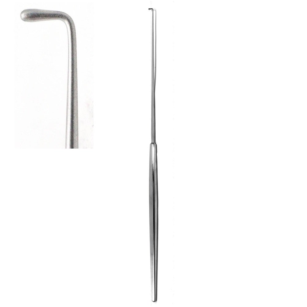 Cushing Nerve Hook large, Tip Ball 4mm, 19cm