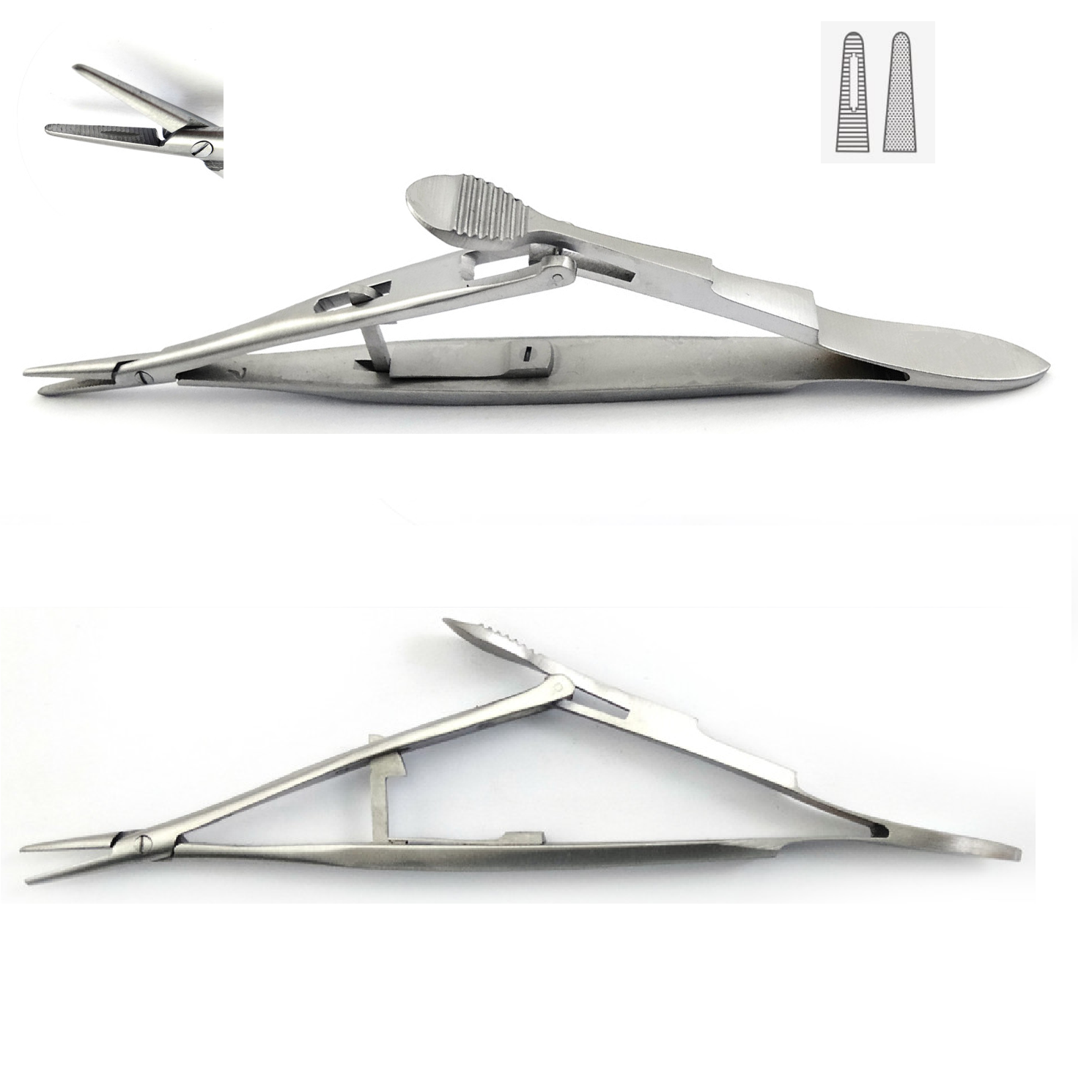 Castroviejo Kalt Needle Holder, with Lock, 14cm