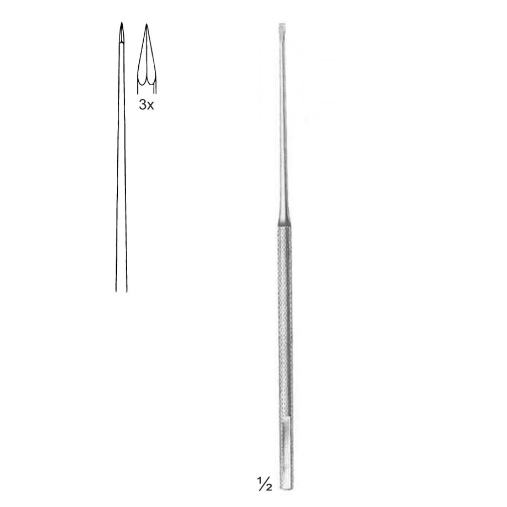 Larkin Footplate Hand Instrument, Perforator, Trocar Point, 0.8mm Ø, Fig.1