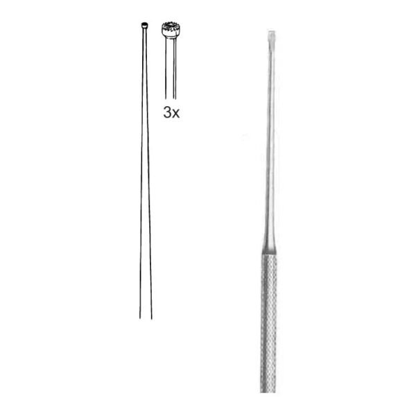 Larkin Footplate Hand Instrument, Perforator, Trocar Point, 0.8mm Ø, Fig.2