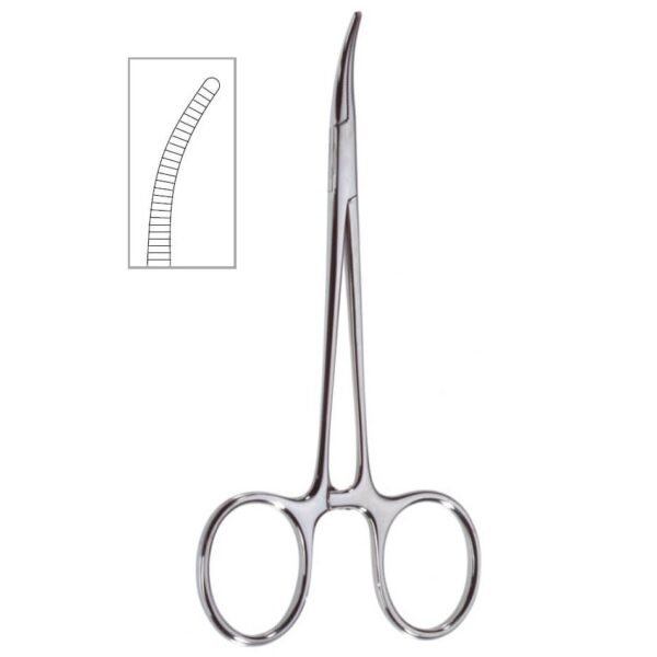 Halstead Micro Mosquito Forceps Curved 12cm