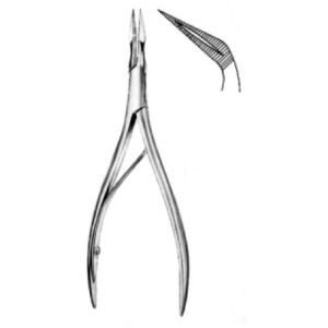 Arther Root Splinter Forceps, Curved 45 Degree, 14cm