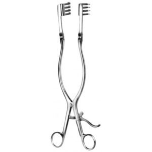 Beckmann Adson Retractor, 4×4 Prongs, 45x25mm, Blunt, 31cm