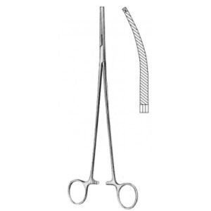 Bengolea Hemostatic Forceps, Curved, 1×2 Teeth, 24cm