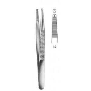 Bonney Tissue Forceps 1x2T, 18cm