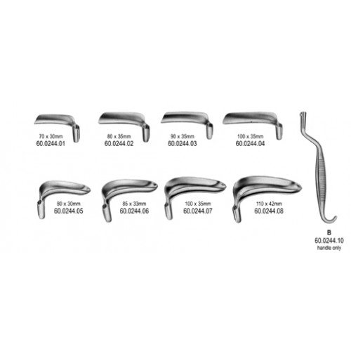 Bozemann Vaginal Speculum complete set with handle