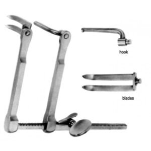 Caspar Retractor with hook, 5 blades