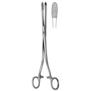 Collin Dressing Forceps, Straight, Serrated Jaws, 25cm