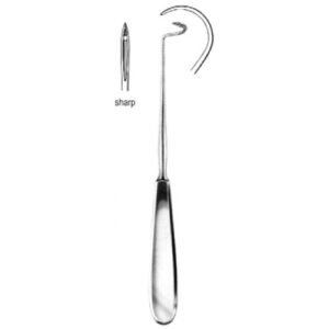 Deschamps Ligature Needle sharp right 21cm