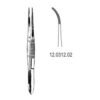 Fine Dressing Forceps Serrated semi Curved 12cm