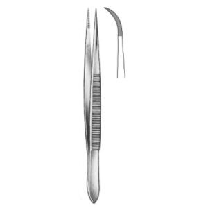 Fine Pattern D/Forceps Serrated Curved Delicated 10.5cm