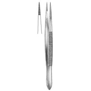 Fine Pattern Dressing Forceps, Serrated, Straight, Delicated, 10.5cm