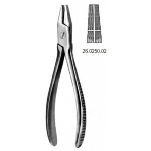 Flat Nose Plier, Serrated grooved jaws, 17cm