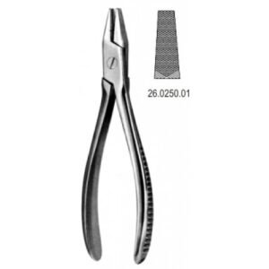 Flat Nose Plier, S/J (Serrated jaws), 17cm