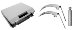 Flexible Tip Fibre Optic Laryngoscope blade Mac, No. 2(90mm), set