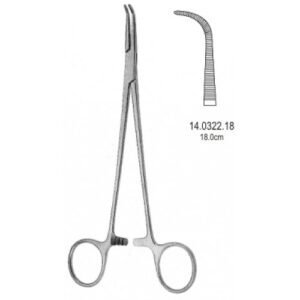 Gemini Hemostatic Forceps, Curved, 18cm