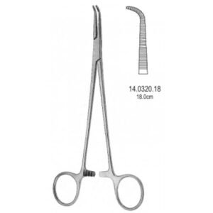 Gemini Mini Hemostatic Forceps Curved 18cm