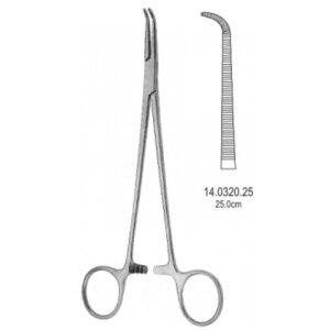 Gemini Mini Hemostatic Forceps Curved 25cm