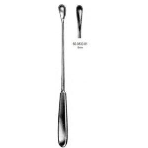 Gourdet Uterine Scoop blunt 6mm, 28cm