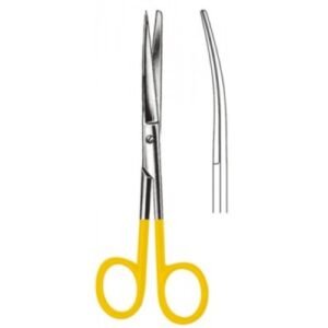 Grazil Operating Scissors, Sharp/Blunt, Curved, Tungsten Carbide, 13.0cm