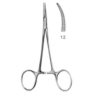 Halstead Micro Mosquito Forceps Curved 1x2T 10cm