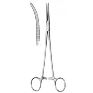 Heiss Hemostatic Forceps, Half Curved, 20cm