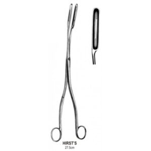 Hirst’s Placenta Forceps Curved 6mm, 27.5cm