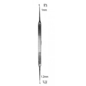 House Curette, Double Ended, 1.0/1.2mm (full Curved), 18cm