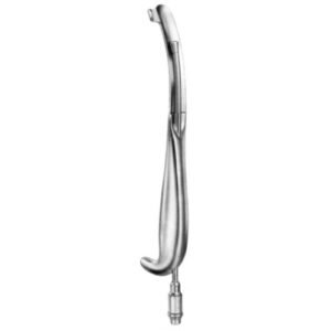 Bauer Type Intra Oral Retractor Left with Fiber Optic Light Carrier Fitting, 24cm