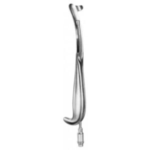 Bauer Type Intra Oral Retractor Right with Fiber Optic Light Carrier Fitting, 24cm