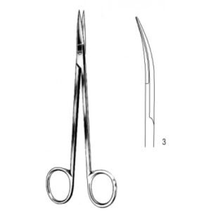 KELLY Gynecological Scissors Curved 16cm