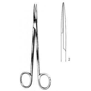KELLY Gynecological Scissors Straight 18cm