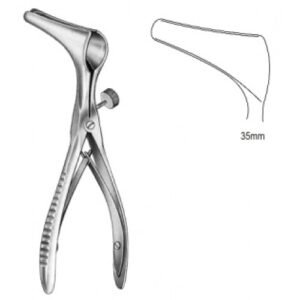 Killian Nasal Speculum, S/J (Serrated jaws), with side Screw, 35mm, 13.0cm