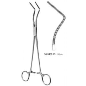 Lees Bronchus Clamp Atraumatic, Angled, 25cm