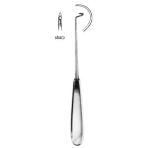 Ligature Needle Curved to right sharp 20cm