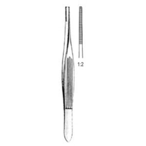 McIndoe Tissue Forceps, 1×2 Teeth, 15cm