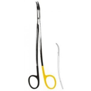 Metzenbaum Fino Scissors, S/Curved, S/Cut, Tungsten Carbide, 23cm