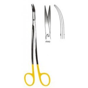 Metzenbaum Fino Scissors, Sharp/Sharp, S-Curved, Tungsten Carbide, 18cm