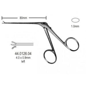 Micro cup shaped Forceps left 4.0×0.9mm, 8cm