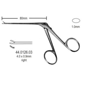 Micro Cup Shaped Forceps Right 4.0×0.9mm, 8cm
