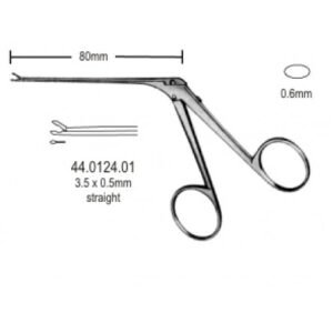 Micro cup shaped Forceps Straight 3.5×0.6mm, 8cm