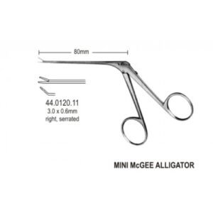 Micro Ear Forceps Serrated right 3.0×0.6mm, 8.5cm