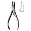 Nail Nipper concave, Smooth handle, S/J (Serrated jaws), 12cm