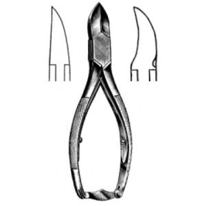 Nail Nipper Straight Grip Handle Blunt Jaws, with Lock, 16cm