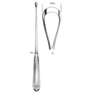 Recamair Curette, Rigid Blunt, Fig.12, 23mm, 31cm