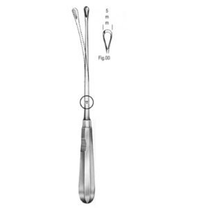 Recamier Curette, Flexible, Blunt, Fig.00, 5mm, 31cm