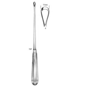 Recamier Curette, Rigid Blunt, Fig.4, 11mm, 31cm