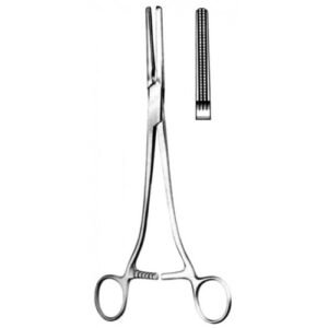 Rogers Hysterectomy/Heaney Forceps, Straight, Atraumatic, 22cm