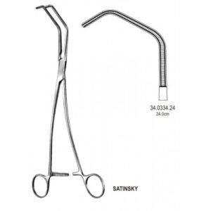 Satinsky Vena Cava Atraumatic Forceps, 24cm