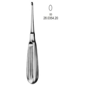 Schede Bone Curette 17cm, Fig.00